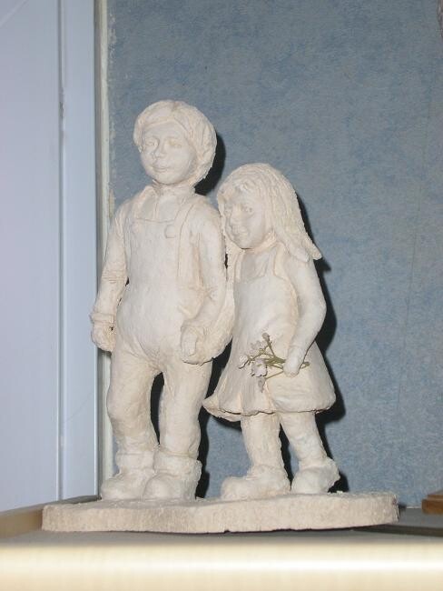 Sculpture titled "LES ENFANTS" by Sylvie Grand, Original Artwork