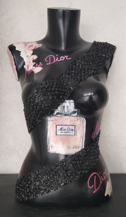 Sculpture intitulée "#Miss Dior" par Sylvie Granger, Œuvre d'art originale, Acrylique