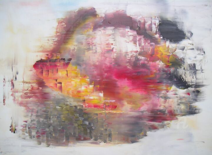 Peinture intitulée "eclosion" par Sylvie Guyomar (Sylvie G), Œuvre d'art originale, Huile