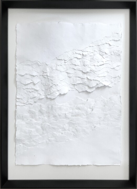 Collages getiteld "Desert Signe VII (S…" door Sylvie Guyomard, Origineel Kunstwerk, Papier Gemonteerd op Andere stijve panel…