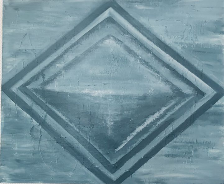 Pintura titulada "Bleu" por Sylvie Hermann, Obra de arte original, Acrílico