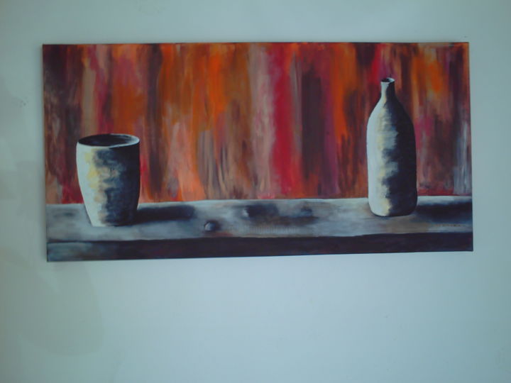 Painting titled "pots" by Sylvie Hermann, Original Artwork