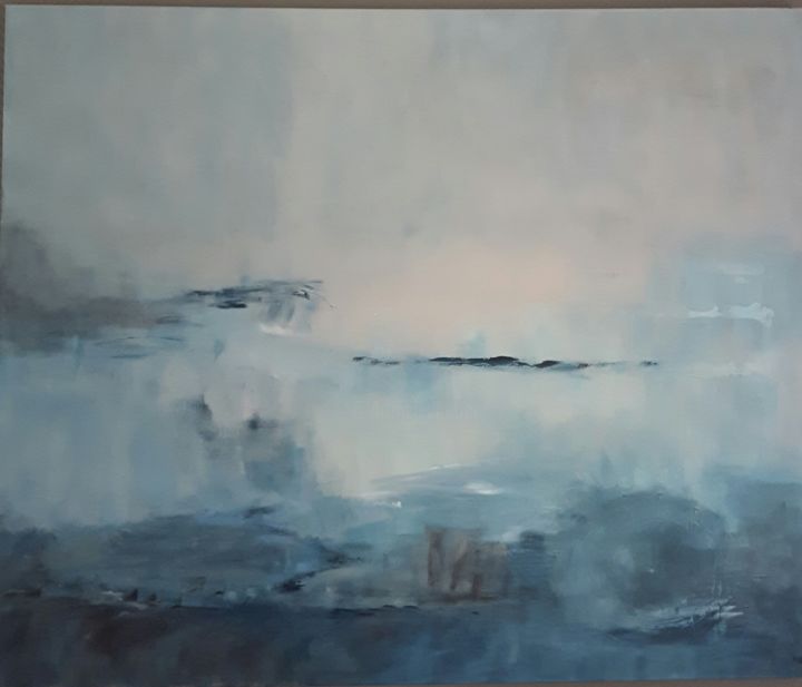 Peinture intitulée "Pole nord" par Sylvie Hermann, Œuvre d'art originale, Acrylique Monté sur artwork_cat.