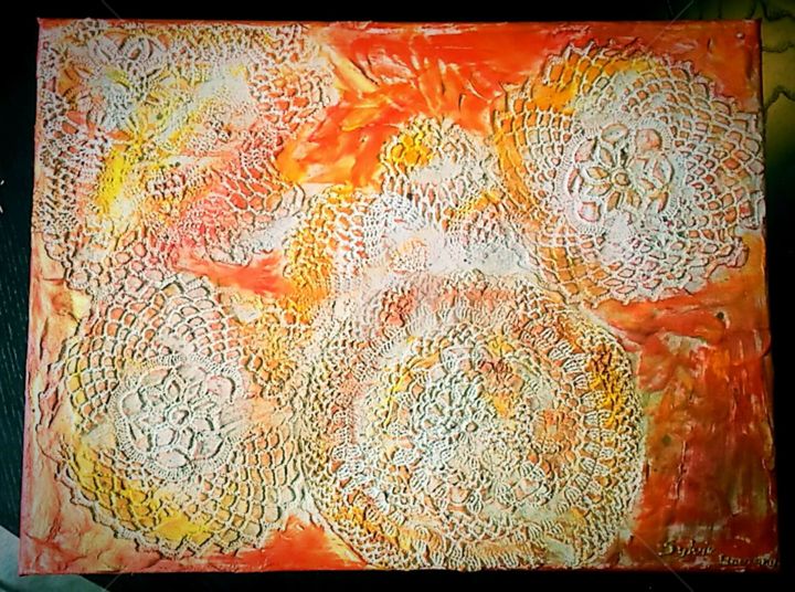 Painting titled "Les mandalas" by Sylvie Léandre, Original Artwork, Other