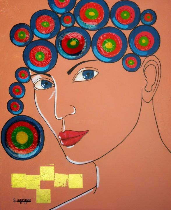 Peinture intitulée ""Pensée colorée du…" par Sylvie Lohmann, Œuvre d'art originale