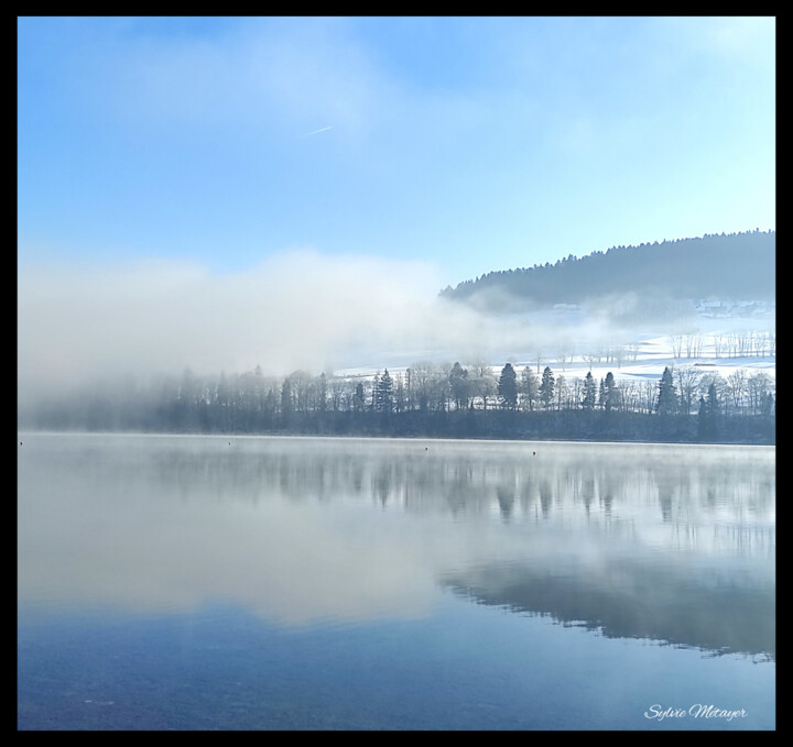 Photography titled "Reflets du Lac Sain…" by Sylvie Metayer, Original Artwork, Digital Photography