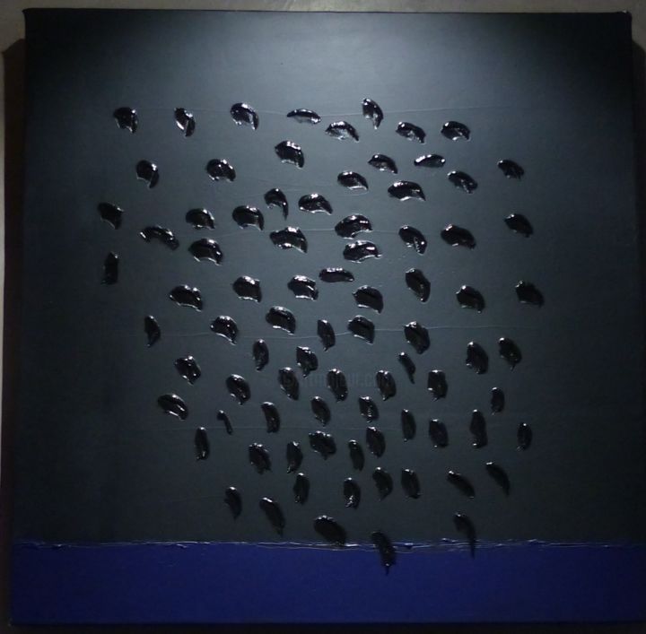Peinture intitulée "vol de mouettes à l…" par Pierre Locci, Œuvre d'art originale, Acrylique