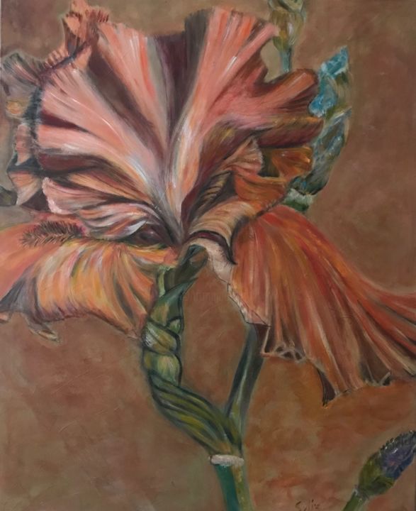 Painting titled "Iris" by Syliz, Original Artwork, Acrylic