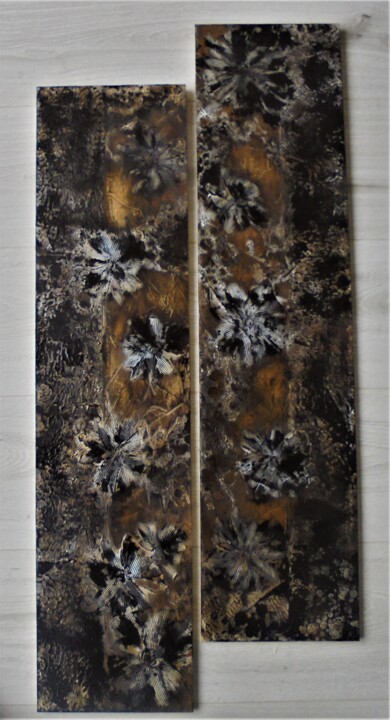 Pintura titulada "rêverie" por Sylvie Pinon, Obra de arte original, Acrílico Montado en Panel de madera