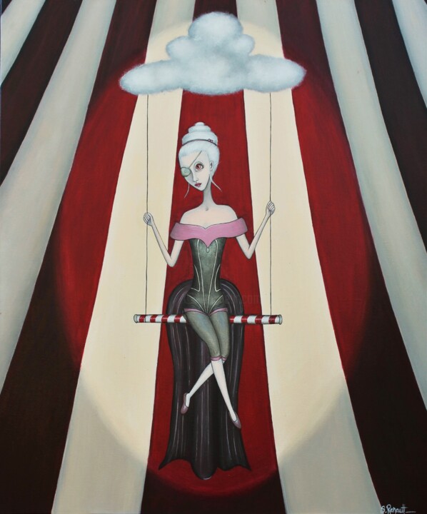 Peinture intitulée "Elsa" par Sylvie Renault, Œuvre d'art originale, Acrylique