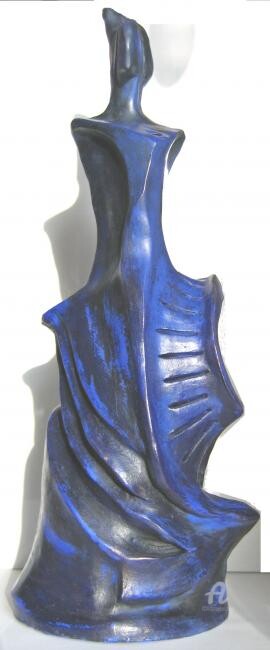 Sculpture intitulée "Prêtresse" par Sylvie Roger-Boucher, Œuvre d'art originale, Terre cuite