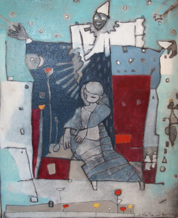 Картина под названием "Monsieur Loyal" - Sylvie Serre, Подлинное произведение искусства, Масло