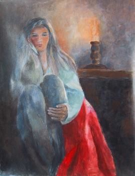 Painting titled "la chandelle" by Sylvie Beuzen, Original Artwork
