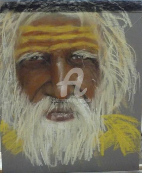 Painting titled "hindou" by Sbx, Original Artwork