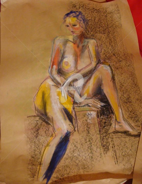 Painting titled "Attendre" by Sbx, Original Artwork