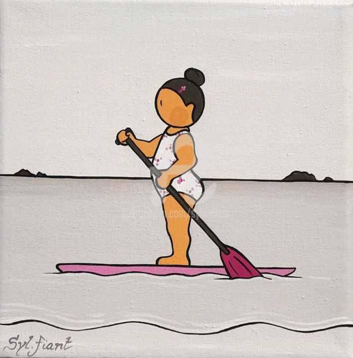 「Le Sup」というタイトルの絵画 Sylvie Fiantによって, オリジナルのアートワーク, アクリル