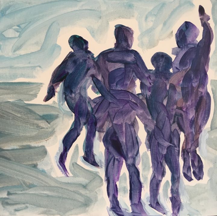 Картина под названием "SEA SIDE" - Sylvie Galard, Подлинное произведение искусства, Акрил