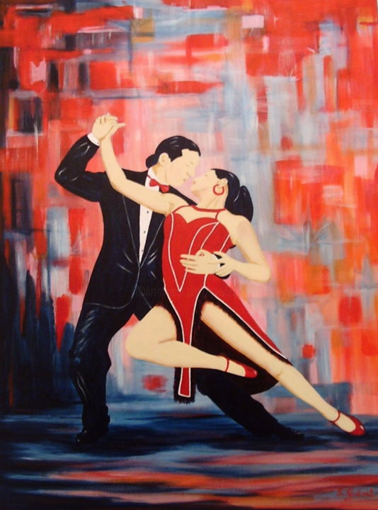 Painting titled "Tango" by Sylvie Guével, Original Artwork