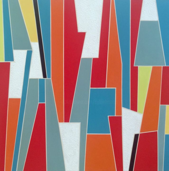 Peinture intitulée "Colour fragments" par Sylvie Hamou, Œuvre d'art originale, Acrylique