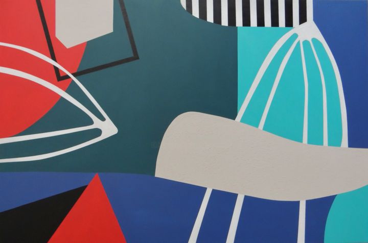 Pittura intitolato "Colourful dynamics" da Sylvie Hamou, Opera d'arte originale, Acrilico