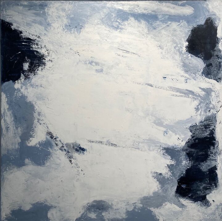 Pittura intitolato "Head in the clouds" da Sylvie Hamou, Opera d'arte originale, Acrilico