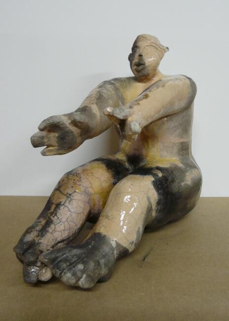 Sculpture intitulée "Hésitation" par Sylviehebrard, Œuvre d'art originale
