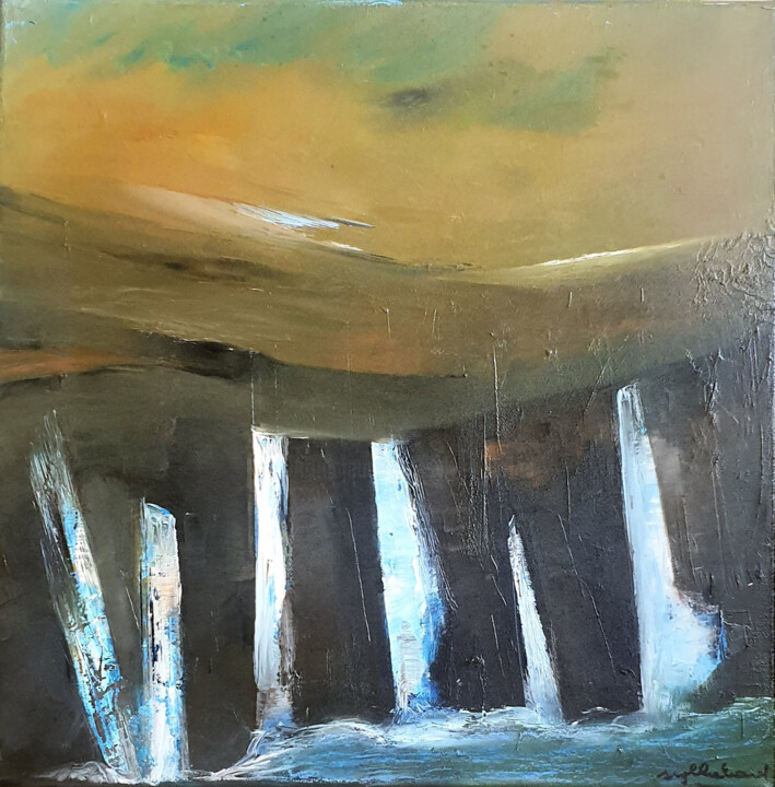 Peinture intitulée "Cascade" par Sylviehebrard, Œuvre d'art originale