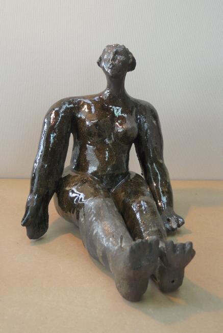 Sculpture titled "Assise" by Sylviehebrard, Original Artwork, Ceramics