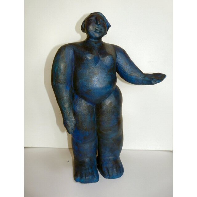 Sculpture intitulée "Réceptive" par Sylviehebrard, Œuvre d'art originale, Terre cuite
