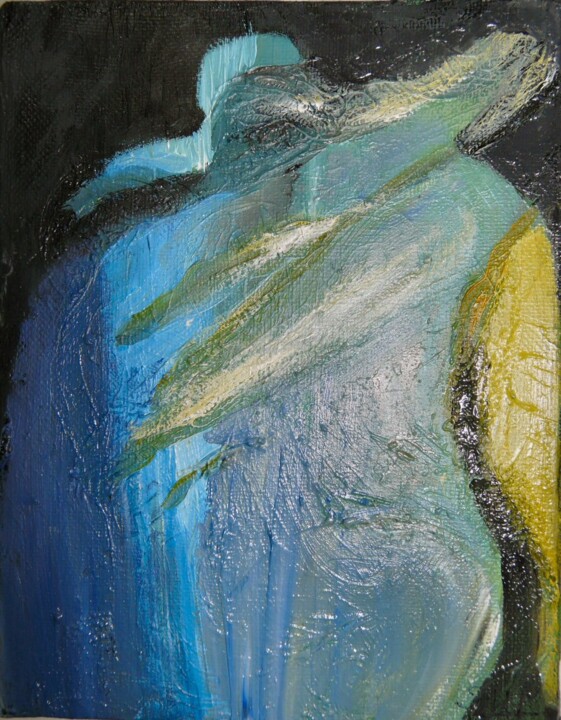 Painting titled "Dans le vent" by Sylviehebrard, Original Artwork, Oil