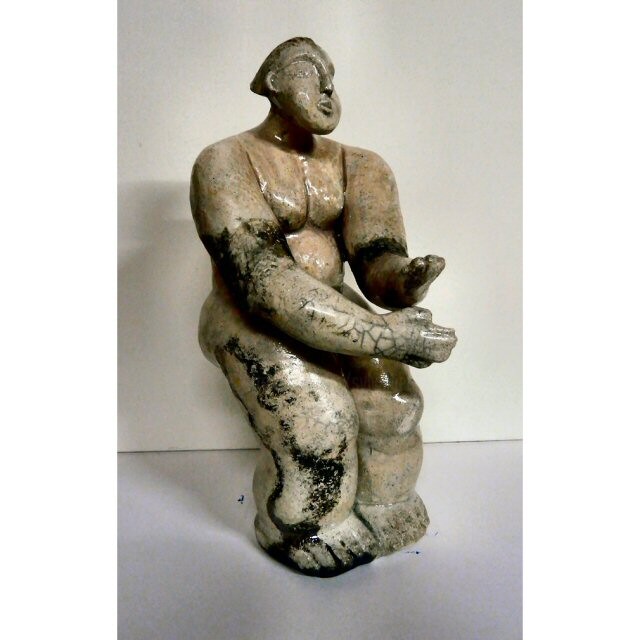 Skulptur mit dem Titel "sans titre" von Sylviehebrard, Original-Kunstwerk, Terra cotta