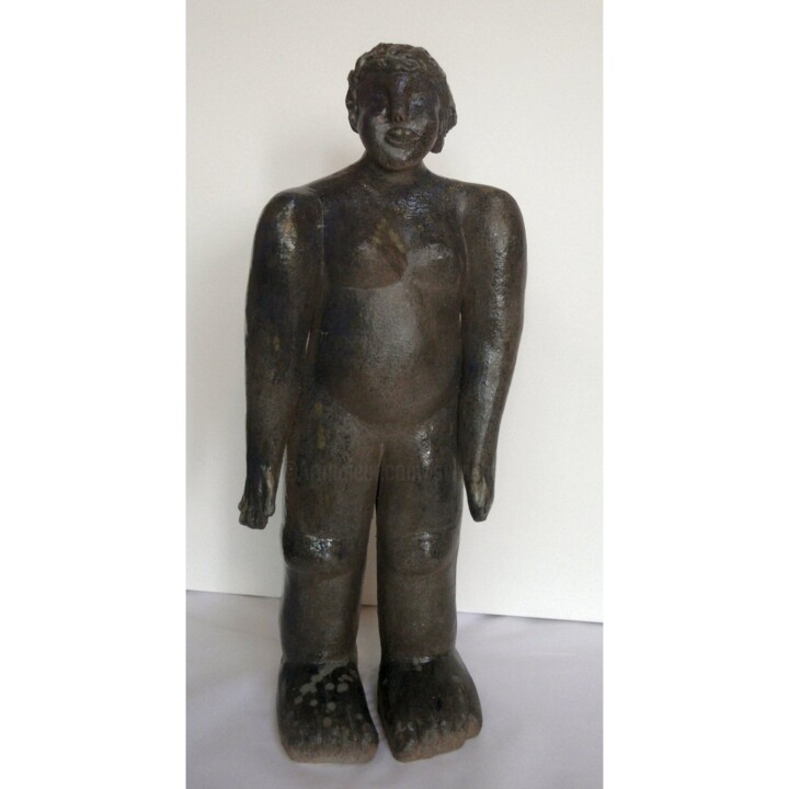 Skulptur mit dem Titel "FEMME DEBOUT" von Sylviehebrard, Original-Kunstwerk, Keramik