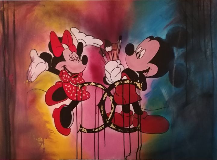 Painting titled "Minie" by Sylvie Hermen, Original Art, Acrylic