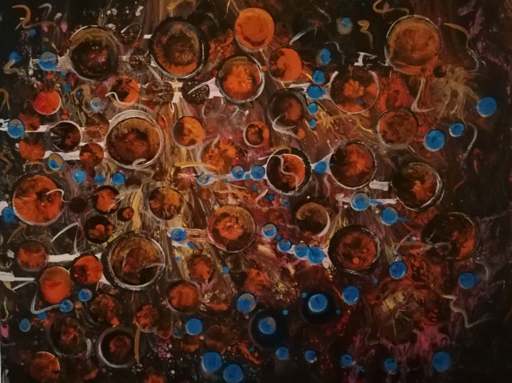 Peinture intitulée "Illusion" par Sylvie Hermen, Œuvre d'art originale, Acrylique