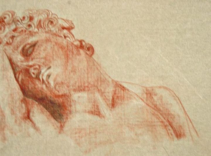 Peinture intitulée "JEUNE HOMME ENDORMI" par Sylvie Langet Créations, Œuvre d'art originale,