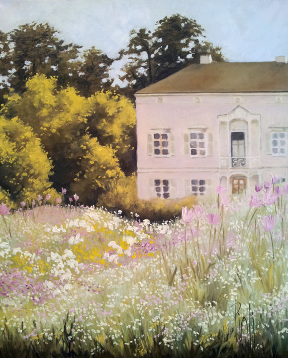 La Maison Du Printemps Peinture Par Sylvie Pioli Artmajeur