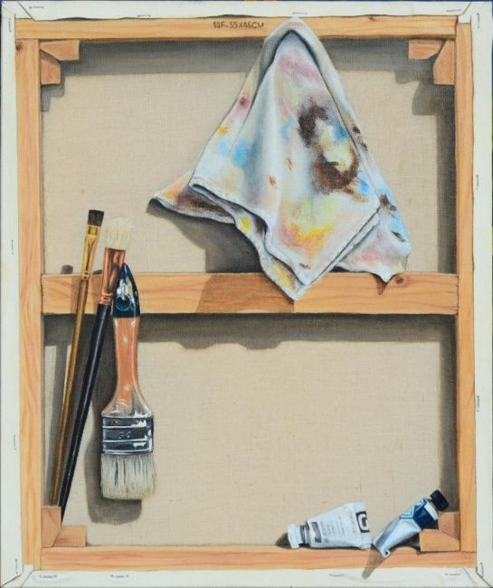 Peinture intitulée "L'envers du Tableau" par Sylvie Robert, Œuvre d'art originale, Acrylique