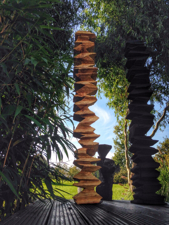 Sculpture titled "ROLA 14" by Sylvio Eisl, Original Artwork, Wood