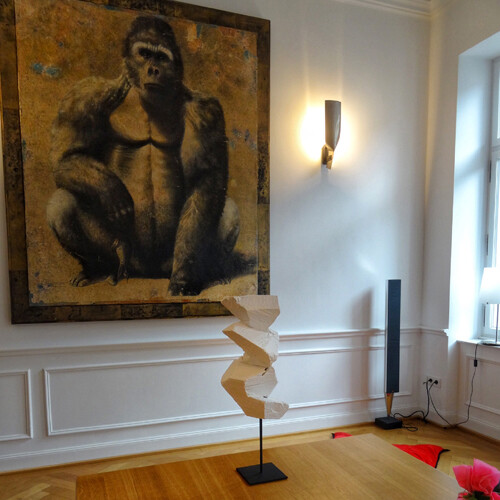 Skulptur mit dem Titel "KS1" von Sylvio Eisl, Original-Kunstwerk, Holz
