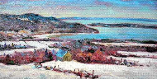 Painting titled "BStPaul_12x24.jpg" by Sylvio Gagnon, Original Artwork