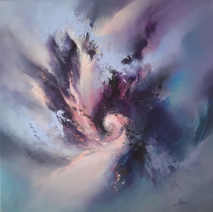 Painting titled "Nebula Sillennum" by Sylwia Jastrzębska (Sillenn), Original Artwork, Acrylic