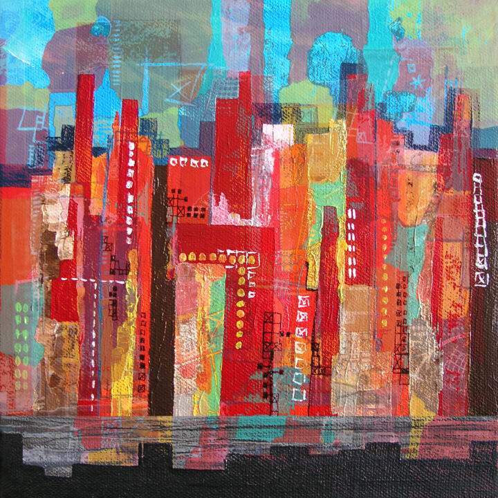 数字艺术 标题为“Skyline 5” 由Symesia, 原创艺术品, 数字油画