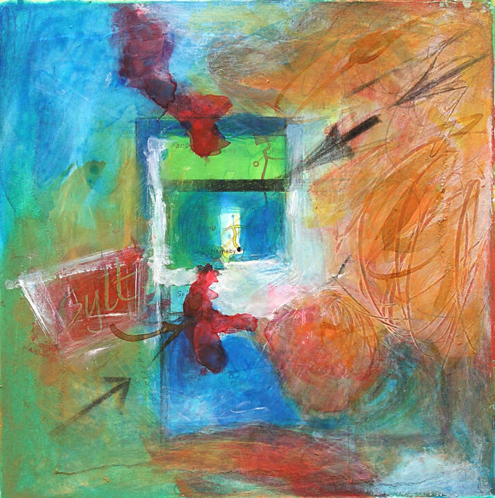 Malerei mit dem Titel "Carré Art 3" von Symesia, Original-Kunstwerk, Acryl