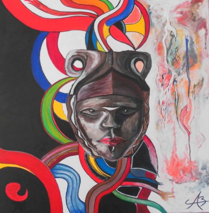 Peinture intitulée "ARLEQUIN" par André Billet, Œuvre d'art originale, Huile