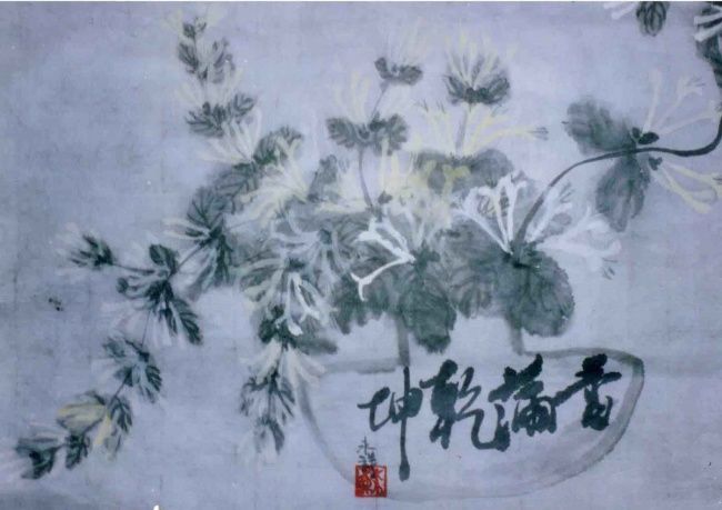 Painting titled "花鸟" by Ye Lang, Original Artwork, Oil