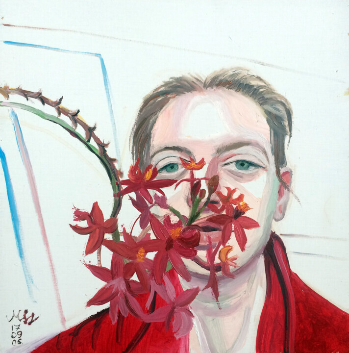 Peinture intitulée "Natural Self Portra…" par Szabrina Maharita, Œuvre d'art originale, Huile