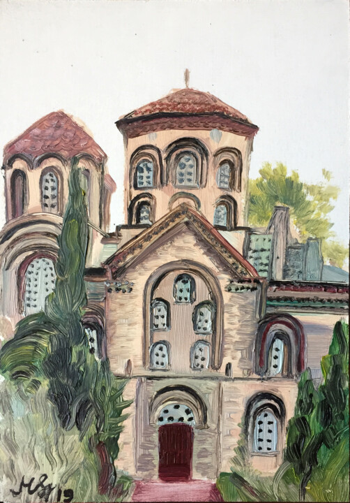 Peinture intitulée "Church 2" par Szabrina Maharita, Œuvre d'art originale, Huile