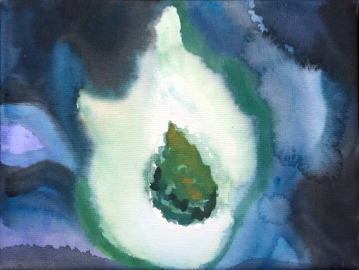 Schilderij getiteld "Island 14" door Szabrina Maharita, Origineel Kunstwerk, Aquarel