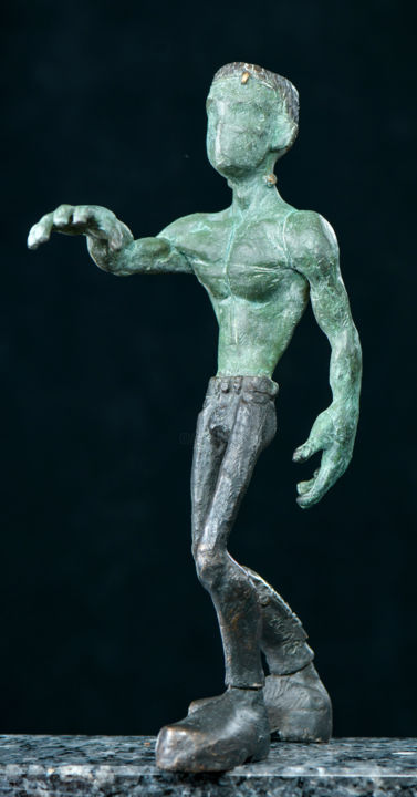 Sculpture titled "Adam is... "Franken…" by Szymon Dajnowicz, Original Artwork, Casting