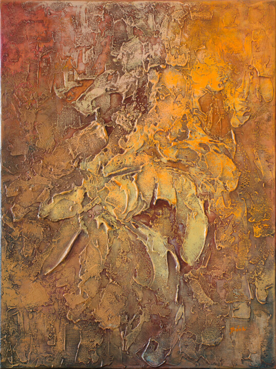Pintura intitulada "Brown mood" por Szilvia Banki, Obras de arte originais, Acrílico Montado em Armação em madeira